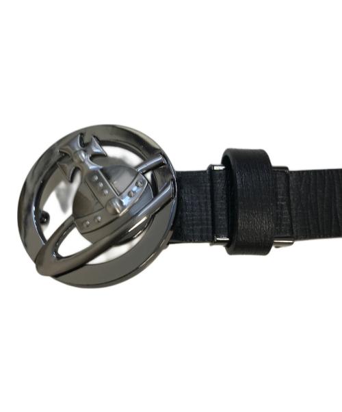 Vivienne Westwood（ヴィヴィアンウエストウッド）Vivienne Westwood (ヴィヴィアンウエストウッド) ロゴレザーベルト ブラック サイズ:表記なしの古着・服飾アイテム