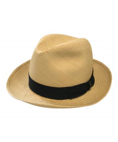 Borsalino パナマハット ベージュ 62 中古・古着通販】BORSALINO (ボルサリーノ) パナマハット ベージュ