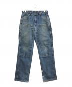 KEYキービジュアルアーツ）の古着「ダブルニーデニムペインターパンツ」｜インディゴ