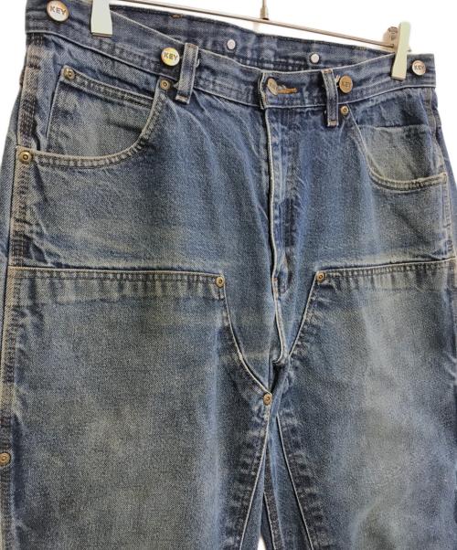 KEY（キービジュアルアーツ）KEY (キービジュアルアーツ) ダブルニーデニムペインターパンツ インディゴ サイズ:W34×L34の古着・服飾アイテム