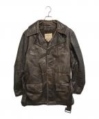 WICKFIELDウィックフィールド）の古着「レザージャケット」｜ブラウン