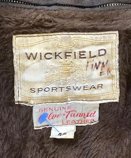 WICKFIELD（ウィックフィールド）WICKFIELD (ウィックフィールド) レザージャケット ブラウン サイズ:42の古着・服飾アイテム