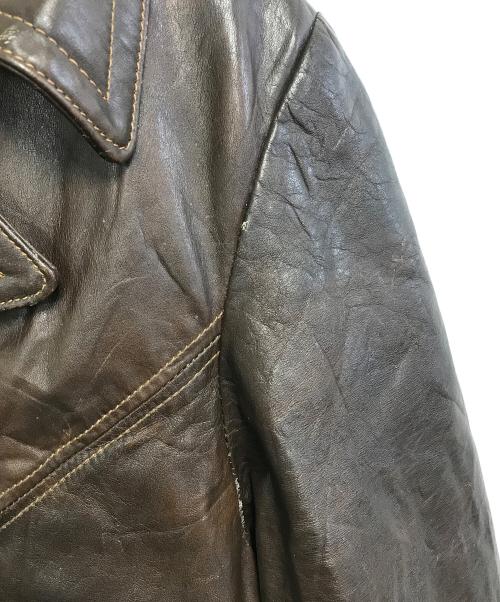 WICKFIELD（ウィックフィールド）WICKFIELD (ウィックフィールド) レザージャケット ブラウン サイズ:42の古着・服飾アイテム