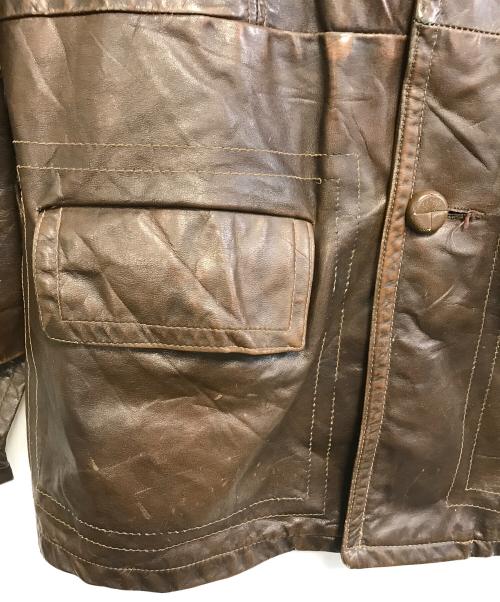 WICKFIELD（ウィックフィールド）WICKFIELD (ウィックフィールド) レザージャケット ブラウン サイズ:42の古着・服飾アイテム