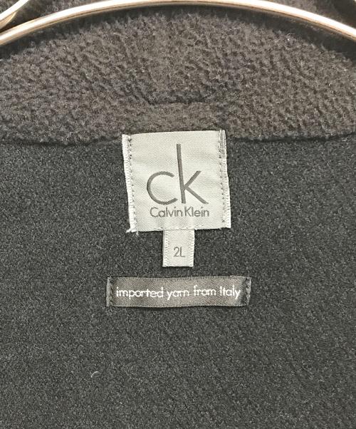 Calvin Klein（カルバンクライン）Calvin Klein (カルバンクライン) ダブルジップ切替ジャケット ブラック サイズ:2Lの古着・服飾アイテム