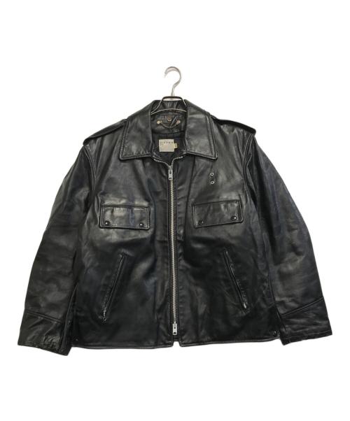 VINTAGE（ヴィンテージ）VINTAGE (ヴィンテージ) THIS GENUINE LEATHER GARMENT ブラック サイズ:44の古着・服飾アイテム