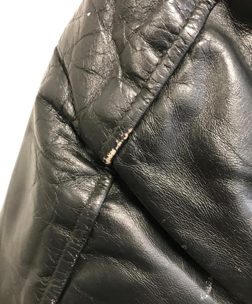 VINTAGE（ヴィンテージ）VINTAGE (ヴィンテージ) THIS GENUINE LEATHER GARMENT ブラック サイズ:44の古着・服飾アイテム