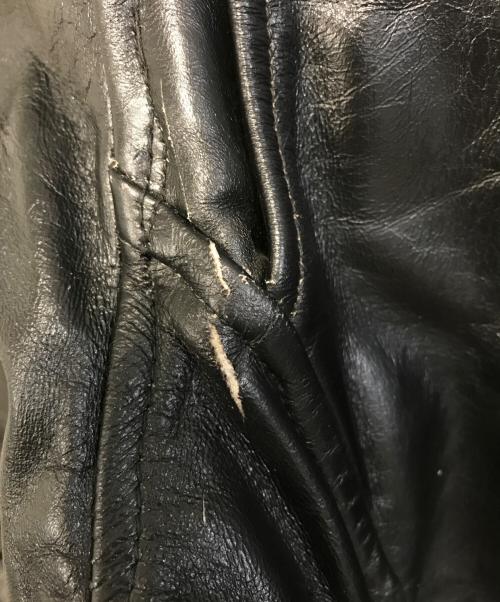VINTAGE（ヴィンテージ）VINTAGE (ヴィンテージ) THIS GENUINE LEATHER GARMENT ブラック サイズ:44の古着・服飾アイテム