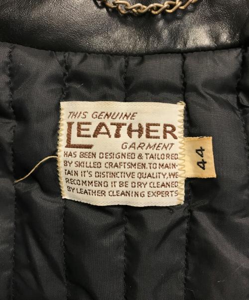 VINTAGE（ヴィンテージ）VINTAGE (ヴィンテージ) THIS GENUINE LEATHER GARMENT ブラック サイズ:44の古着・服飾アイテム