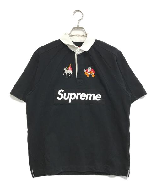 SUPREME（シュプリーム）SUPREME (シュプリーム) s/s rugby ブラック サイズ:Sの古着・服飾アイテム