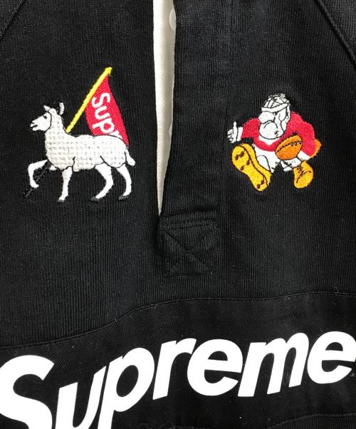 SUPREME（シュプリーム）SUPREME (シュプリーム) s/s rugby ブラック サイズ:Sの古着・服飾アイテム
