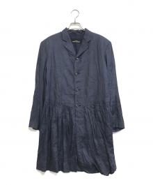 tricot COMME des GARCONS（トリココムデギャルソン）の古着「ラミ―リネンコート」｜ネイビー