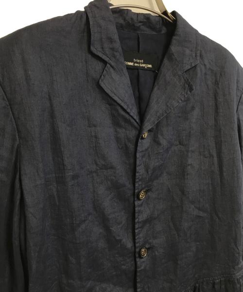 tricot COMME des GARCONS（トリココムデギャルソン）tricot COMME des GARCONS (トリココムデギャルソン) ラミ―リネンコート ネイビー サイズ:表記なしの古着・服飾アイテム