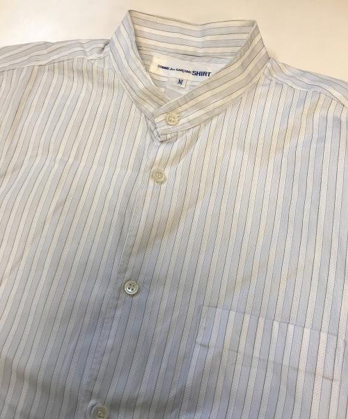 COMME des GARCONS SHIRT（コムデギャルソンシャツ）COMME des GARCONS SHIRT (コムデギャルソンシャツ) ストライプS/Sシャツ ブルー サイズ:Mの古着・服飾アイテム