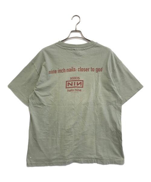 バンドTシャツ（バンドTシャツ）バンドTシャツ (バンドTシャツ) 90s Nine Inch Nails(ナインインチネイルズ) バンドTシャツ グリーン サイズ:XLの古着・服飾アイテム