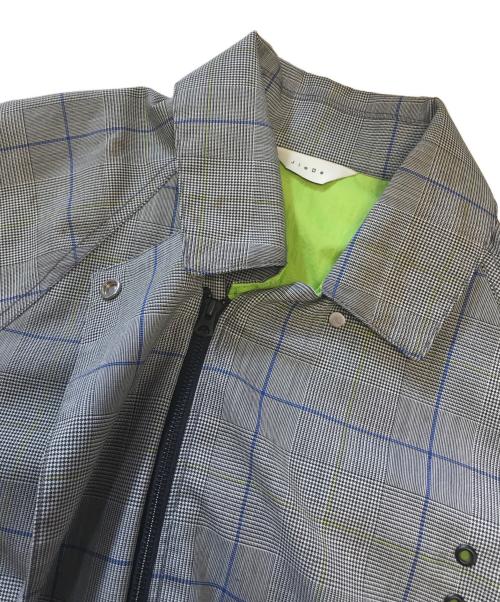 jieda（ジエダ）jieda (ジエダ) CHECK OVER COAT グレー サイズ:2の古着・服飾アイテム