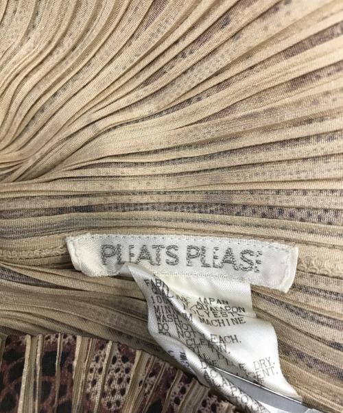 PLEATS PLEASE（プリーツプリーズ）PLEATS PLEASE (プリーツプリーズ) ノースリーブカットソー ベージュ サイズ:3の古着・服飾アイテム