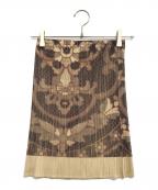 PLEATS PLEASEプリーツプリーズ）の古着「プリーツスカート」｜ベージュ