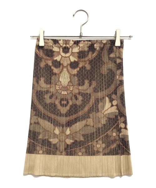 PLEATS PLEASE（プリーツプリーズ）PLEATS PLEASE (プリーツプリーズ) プリーツスカート ベージュ サイズ:3の古着・服飾アイテム