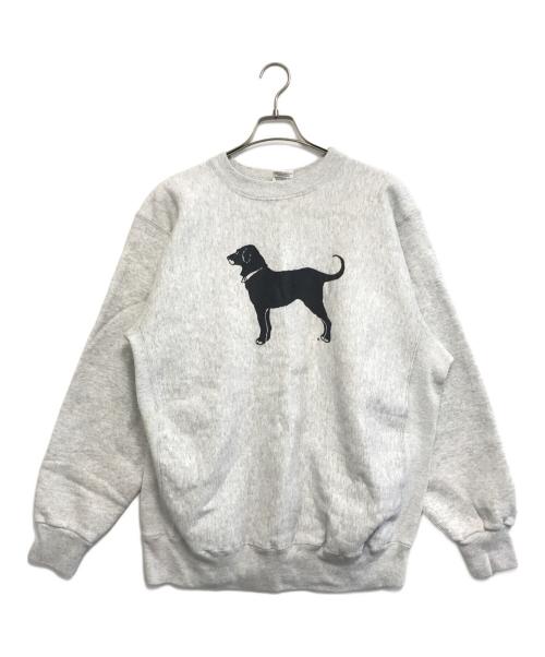 THE BLACK DOG（ブラックドッグ）THE BLACK DOG (ブラックドッグ) プリントスウェット グレー サイズ:XLの古着・服飾アイテム