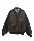 AVIREXアヴィレックス）の古着「A-2レザージャケット」｜ブラウン
