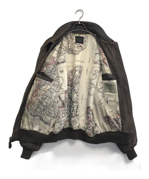 AVIREX（アヴィレックス）AVIREX (アヴィレックス) A-2レザージャケット ブラウン サイズ:Lの古着・服飾アイテム