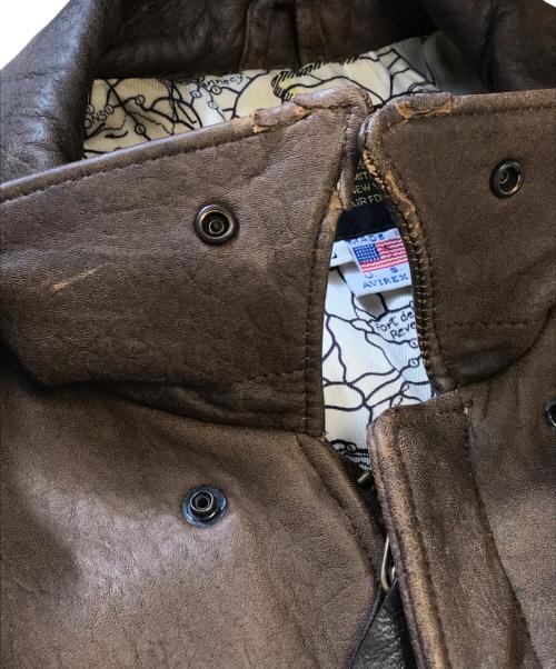 AVIREX（アヴィレックス）AVIREX (アヴィレックス) A-2レザージャケット ブラウン サイズ:Lの古着・服飾アイテム