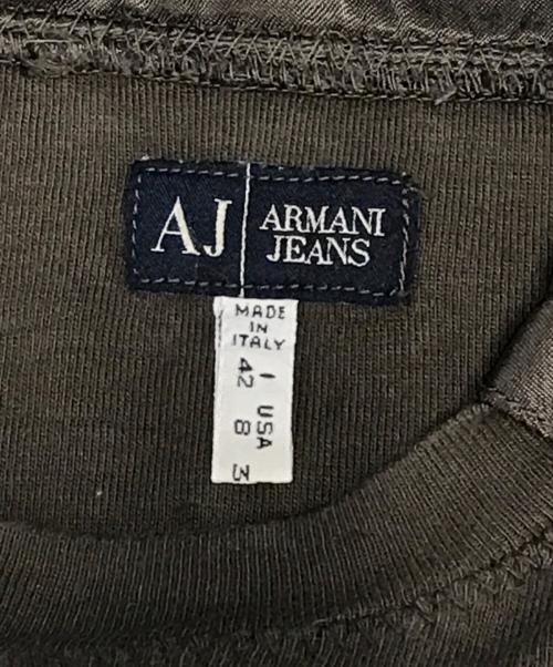 ARMANI JEANS（アルマーニジーンズ）ARMANI JEANS (アルマーニジーンズ) 襟付きL/Sカットソー ブラウン サイズ:42の古着・服飾アイテム
