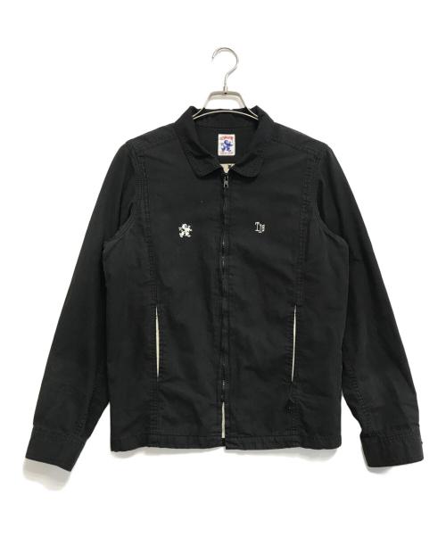 stussy（ステューシー）stussy (ステューシー) スカルプリントジップアップジャケット ブラック サイズ:Sの古着・服飾アイテム