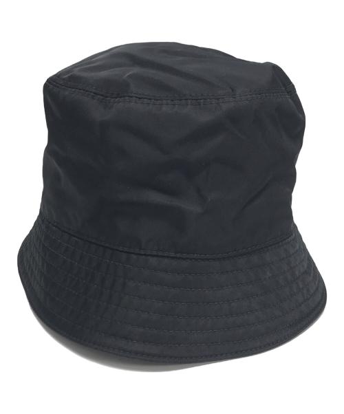 PRADA（プラダ）PRADA (プラダ) ナイロン 三角ロゴバケットハット ブラック サイズ:Lの古着・服飾アイテム