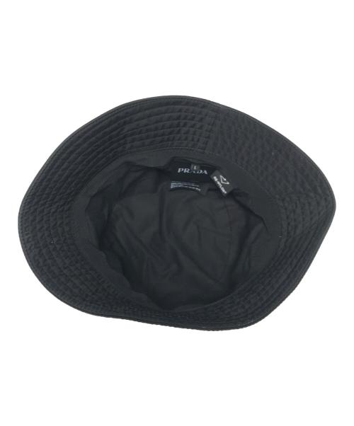 PRADA（プラダ）PRADA (プラダ) ナイロン 三角ロゴバケットハット ブラック サイズ:Lの古着・服飾アイテム