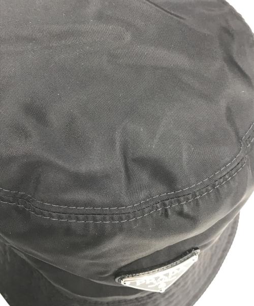 PRADA（プラダ）PRADA (プラダ) ナイロン 三角ロゴバケットハット ブラック サイズ:Lの古着・服飾アイテム