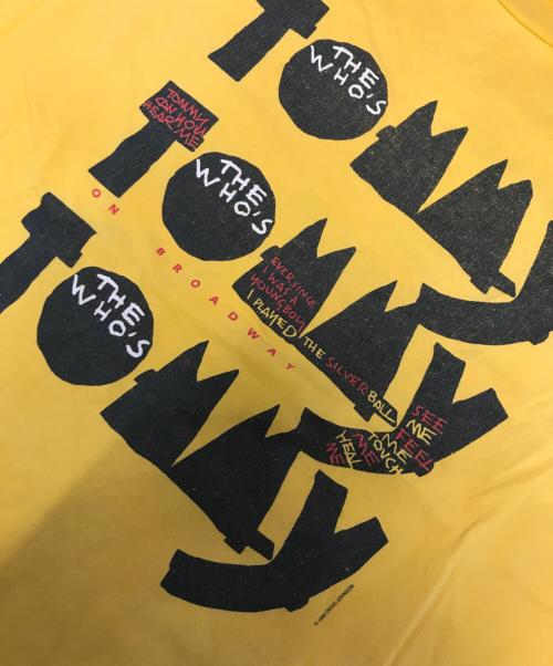 バンドTシャツ（バンドTシャツ）バンドTシャツ (バンドTシャツ) 90s the who(ザ・フー) バンドTシャツ イエロー サイズ:XLの古着・服飾アイテム