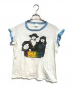 アーティストノースリーブTシャツアーティストノースリーブTシャツ）の古着「80s STEVIE RAY VAUGHAN(スティーヴィー・レイ・ヴォーン) アーティストノースリーブTシャツ」｜ホワイト