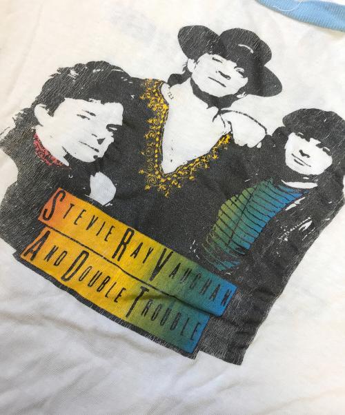 アーティストノースリーブTシャツ（アーティストノースリーブTシャツ）アーティストノースリーブTシャツ (アーティストノースリーブTシャツ) 80s STEVIE RAY VAUGHAN(スティーヴィー・レイ・ヴォーン) アーティストノースリーブTシャツ ホワイト サイズ:表記なしの古着・服飾アイテム