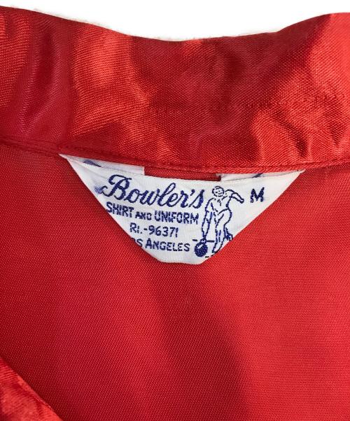 Bowler's（ボウラーズ）Bowler's (ボウラーズ) サテンシャツ レッド サイズ:Mの古着・服飾アイテム