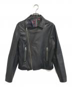 PAUL SMITHポールスミス）の古着「ダブルライダースジャケット」｜ブラック