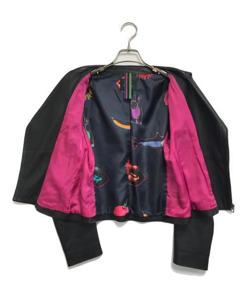 PAUL SMITH（ポールスミス）PAUL SMITH (ポールスミス) ダブルライダースジャケット ブラック サイズ:42の古着・服飾アイテム