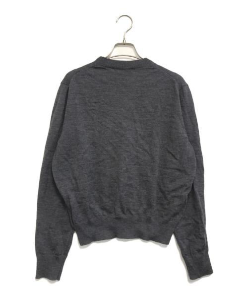 AMI Alexandre Mattiussi（アミアレクサンドルマテュッシ）AMI Alexandre Mattiussi (アミアレクサンドルマテュッシ) ロゴニットカーディガン グレー サイズ:Mの古着・服飾アイテム