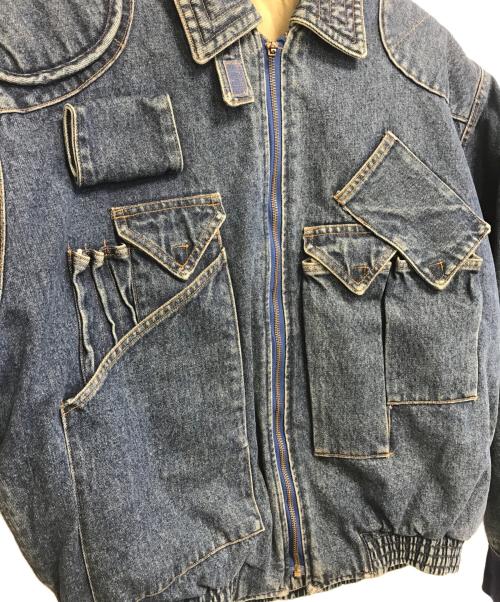 KATHARINE HAMNETT（キャサリンハムネット）KATHARINE HAMNETT (キャサリンハムネット) デニムカーゴボンバージャケット インディゴ サイズ:Mの古着・服飾アイテム