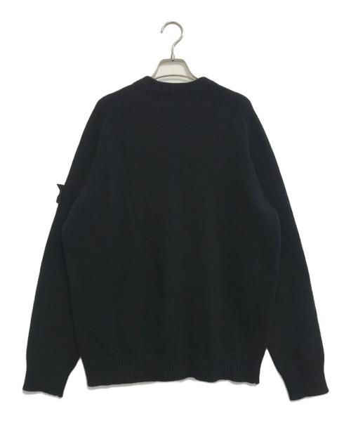 STONE ISLAND（ストーンアイランド）STONE ISLAND (ストーンアイランド) クルーネックニット ブラック サイズ:Ⅼの古着・服飾アイテム