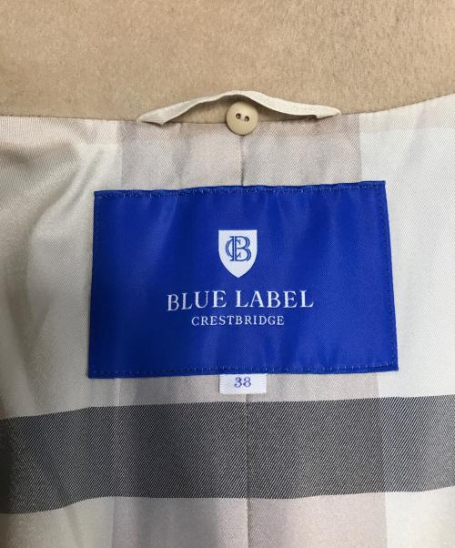 BLUE LABEL CRESTBRIDGE（ブルーレーベルクレストブリッジ）BLUE LABEL CRESTBRIDGE (ブルーレーベルクレストブリッジ) ウールコート ベージュ サイズ:38の古着・服飾アイテム