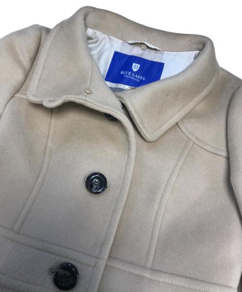 BLUE LABEL CRESTBRIDGE（ブルーレーベルクレストブリッジ）BLUE LABEL CRESTBRIDGE (ブルーレーベルクレストブリッジ) ウールコート ベージュ サイズ:38の古着・服飾アイテム