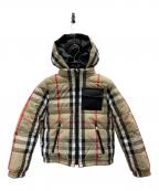 BURBERRYバーバリー）の古着「ハウスチェックナイロンリバーシブルダウンジャケット」｜ベージュ