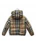 BURBERRY (バーバリー) ハウスチェックナイロンリバーシブルダウンジャケット ベージュ サイズ:150：18000円