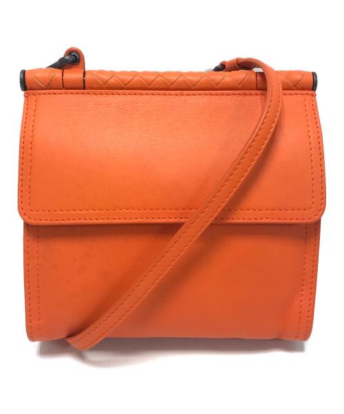 BOTTEGA VENETA（ボッテガベネタ）BOTTEGA VENETA (ボッテガベネタ) イントレチャートショルダーバッグ オレンジ サイズ:表記なしの古着・服飾アイテム