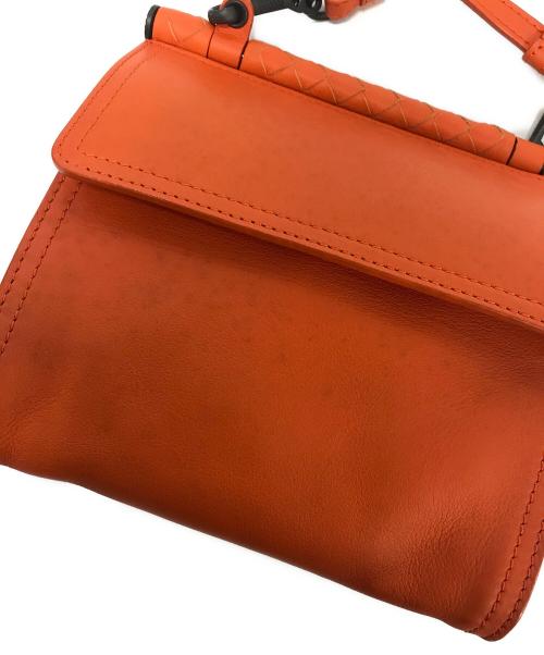 BOTTEGA VENETA（ボッテガベネタ）BOTTEGA VENETA (ボッテガベネタ) イントレチャートショルダーバッグ オレンジ サイズ:表記なしの古着・服飾アイテム