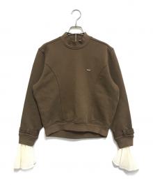 Tanaka Daisuke（タナカ ダイスケ）の古着「cuffs belted pullover」｜ブラウン