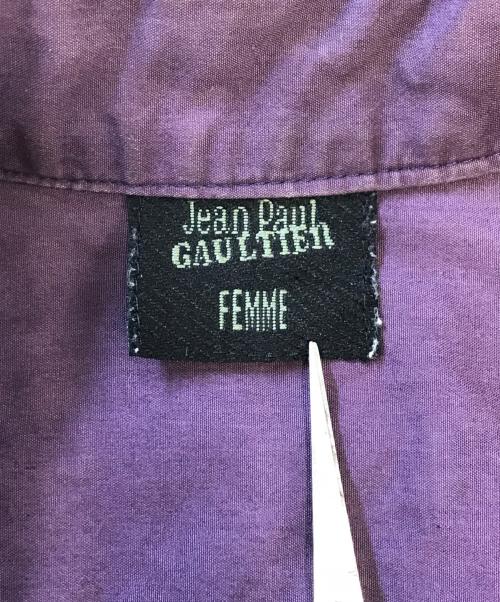 Jean Paul Gaultier FEMME（ジャンポールゴルチエ フェム）Jean Paul Gaultier FEMME (ジャンポールゴルチエ フェム) 比翼シャツ パープル サイズ:40の古着・服飾アイテム