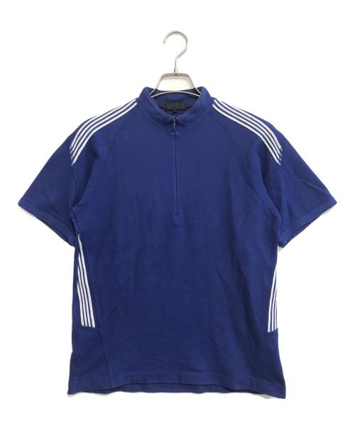 COMME des GARCONS HOMME PLUS（コムデギャルソンオムプリュス）COMME des GARCONS HOMME PLUS (コムデギャルソンオムプリュス) ハーフジップカットソー ブルー サイズ:Ｍの古着・服飾アイテム